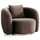 Fotoliu MUFFIN-MR, Opțiuni culoare, Material : Catifea  Picior&nbsp : Metal Argintiu, Pernă Pentru Spate : Burete moale