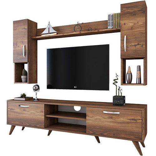 Set comodă Tv NAPOLI 5 rafturi 4 uși 180 cm