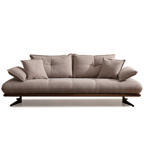 Canapea extensibilă TESLA,  senzația de piele natural, Picioarele : din metal vopsit în câmp electrostatic. , extensibila detalie ,