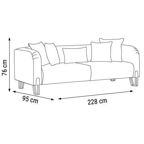 Canapea MILAS, Opțiuni dimensiune 