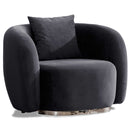 Fotoliu MUFFIN-MR, Opțiuni culoare, Material : Catifea  Picior&nbsp : Metal Argintiu, Pernă Pentru Spate : Burete moale