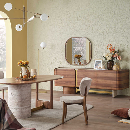 Comodă ASTRA cu oglindă 4 uși 230 x 80 cm - Maroom