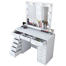 Masă de toaleta cu oglindă iluminată LED DIANA PURE 13 sertare 120 x 45 cm, LED inclus - Maroom