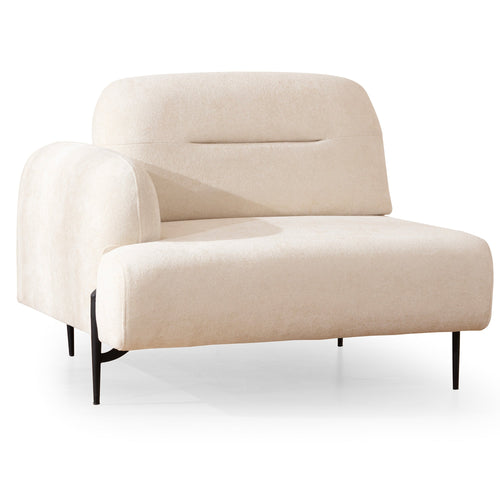 Canapea modulară extensibilă KAPPA 220 cm, Opțiuni culoare, textură modernă boucle , picioarelor:Metal  negru 