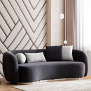 Canapea MUFFIN-MR, Opțiuni culoare, Material : Catifea  Picior&nbsp : Metal Argintiu, Pernă Pentru Spate : Burete moale