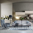 Fotoliu TERRA 77 cm, Țesătură cu aspect de piele, Tipul picioarelor: Metal ,   1 canapea 1 fotoliu