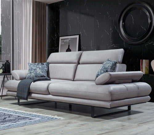 Canapea extensibilă TERRA, Țesătură cu aspect de piele, Tipul picioarelor: Metal