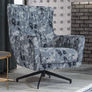 Fotoliu TERRA 77 cm, Țesătură cu aspect de piele, Tipul picioarelor: Metal ,