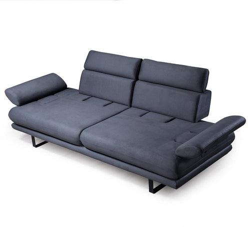 Canapea extensibilă TERRA, Țesătură cu aspect de piele, Tipul picioarelor: Metal