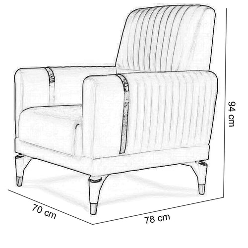Fotoliu LIZA 70 cm, Easy Clean, Opțiuni culoare - Maroom