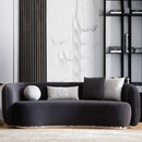 Canapea MUFFIN-MR, Opțiuni culoare, Material : Catifea  Picior&nbsp : Metal Argintiu, Pernă Pentru Spate : Burete moale , din fata