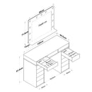 Masă de toaleta cu oglindă iluminată LED DIANA PURE 13 sertare 120 x 45 cm, LED inclus - Maroom