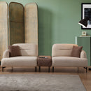 Modul 1 loc cu braț KAPPA, Opțiuni culoare, textură modernă boucle , picioarelor:Metal  , din fata