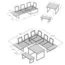 Set mobilier de grădină coltar MARISSA 240 x 240 cm, Opțiuni culoare - Maroom