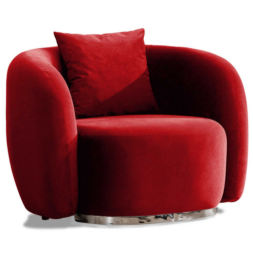 Fotoliu MUFFIN-MR, Opțiuni culoare, Material : Catifea  Picior&nbsp : Metal Argintiu, Pernă Pentru Spate : Burete moale