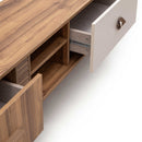 Comodă TV LEILA 2 rafturi 2 sertare 200 cm - Maroom