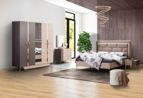 Comodă cu oglindă SHILA 3 sertare 100 x 84 cm - Maroom