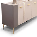 Comodă cu oglindă SHILA 4 uşi 197 x 79 cm - Maroom