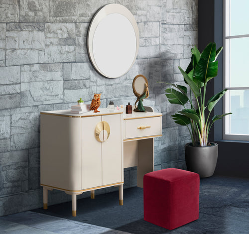 Comodă ECRU 2 uși 1 sertar 134 x 85 cm - Maroom