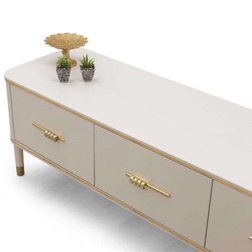 Comodă TV ECRU 4 sertare 210 cm - Maroom