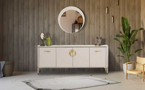 Comodă cu oglindă ECRU 195 x 78 cm - Maroom