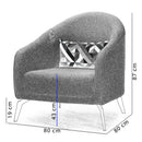 Fotoliu ESILA 80 cm, Opțiuni culoare - Maroom