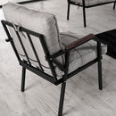 Fotoliu de grădină SIESTA cu perne, Metal, Opțiuni culoare - Maroom