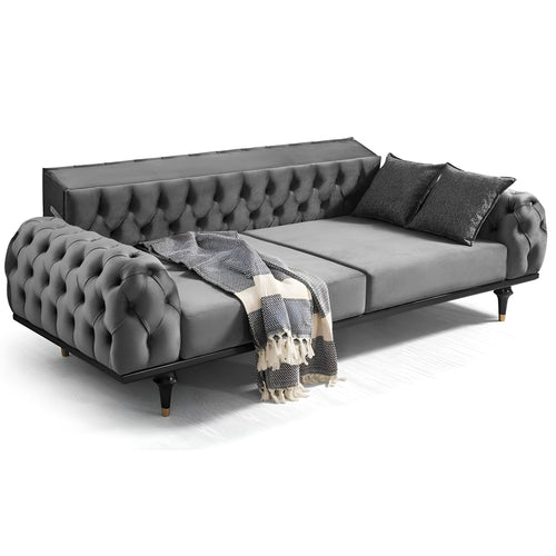 Canapea extensibilă 3 locuri TRIESTE 235 cm, Easy clean, Opțiuni culoare - Maroom