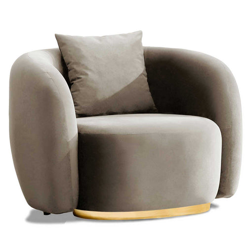 Fotoliu MUFFIN-MR, Opțiuni culoare, Material : Catifea  Picior&nbsp : Metal Argintiui -  gold - tesatura , Pernă Pentru Spate : Burete moale