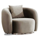 Fotoliu MUFFIN-MR, Opțiuni culoare, Material : Catifea  Picior&nbsp : Metal Argintiui -  gold - tesatura , Pernă Pentru Spate : Burete moale