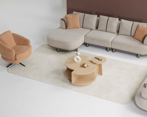 Colțar modular extensibil AMORA cu șezlong 305 x 170 cm 