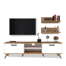 Set comodă Tv NAPOLI 4 rafturi 2 uşi 180 cm