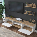 Set comodă Tv NAPOLI 4 rafturi 2 uşi 180 cm