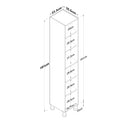 Dulap multifunctional VENICE 2 uși 33 x 191 cm - Maroom