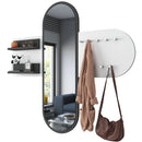 Cuier cu oglindă HELEN 122 cm 2 rafturi 9 agățători, Opțiuni culoare