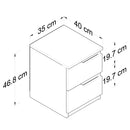 Noptieră ELITE 2 sertare 35 x 47 cm