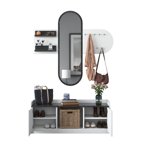 Set cuier și pantofar cu oglindă PRETTY HELEN 120 cm, Opțiuni culoare