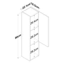 Dulap de perete TWINS 1 raft 1 ușa 22 x 90 cm - Maroom
