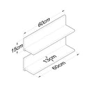 Set raft de perete TWINS 2 rafturi 60 cm - Maroom