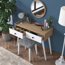 Masă de toaleta și taburet LASH 2 sertare 94 x 40 cm - Maroom