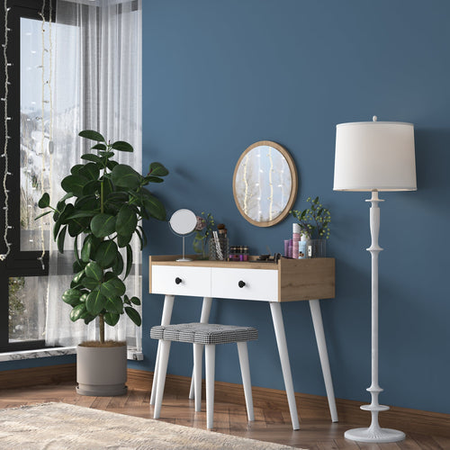 Masă de toaleta și taburet LASH 2 sertare 94 x 40 cm - Maroom