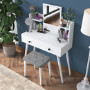 Masă de toaleta și taburet BRITNEY 2 rafturi 2 sertare 90 x 38 cm - Maroom