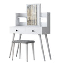 Masă de toaleta și taburet BRITNEY 2 rafturi 2 sertare 90 x 38 cm - Maroom