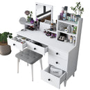 Masă de toaleta și taburet BRITNEY 5 rafturi 5 sertare 118 x 38 cm - Maroom