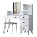 Masă de toaleta și taburet BRITNEY 5 rafturi 5 sertare 118 x 38 cm - Maroom