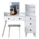 Masă de toaleta și taburet BRITNEY 5 rafturi 5 sertare 118 x 38 cm - Maroom