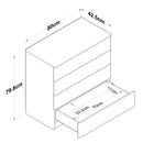 Comodă VICTORIA 4 sertare 80 x 80 cm - Maroom