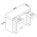 Masă de toaleta DIANA PURE 13 sertare 120 x 45 cm - Maroom