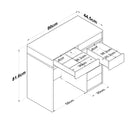 Masă de toaleta DIANA PURE 7 sertare 90 x 45 cm - Maroom