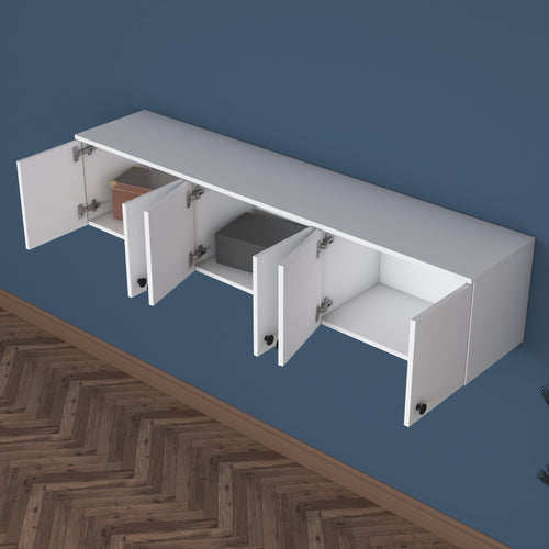 Dulap de perete VICTORIA 6 uși 180 x 44 cm, Opțiuni culoare - Maroom